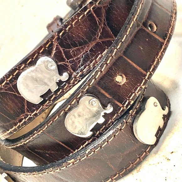 Furla Elephant Alligator Embossed Belt - Picture 4 of 8